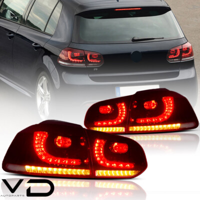 VLAND LED Taillights For 2010-14 VW Golf 6 MK6 GTI & 2012-13 Golf R w/Sequential