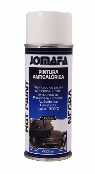 SPRAY PINTURA ANTICALORICA NEGRA 800 º BOTE 400ml PINTURA RESISTENTE CALOR 10930