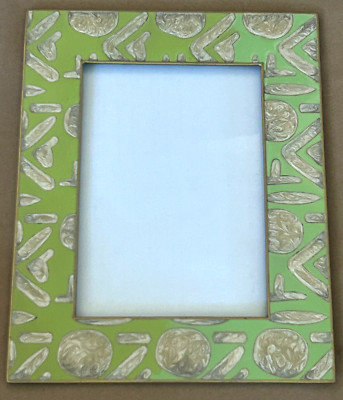 Picture Frame Color:green ANTHROPOLOGIE METAL PICTURE FRAME, COLOR GREEN/SILVER, SIZE 5X7 | eBay