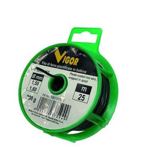 BOBINA FILO PLASTIFICATO FERRO ACCIAIO LEGATURA PIANTE GIARDINAGGIO 32187V