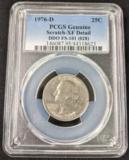Rare 🔥1976 D Washington Quarter DDO FS-101 PCGS XF Details~25c Error / Variety