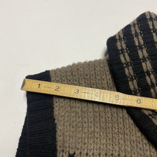 PENDLETON Zipped Knitted Vest Black Tan Red L Lambswool Native Westerley Jacket - Picture 13 of 14