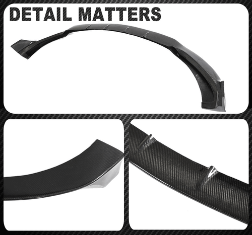 Fit For Benz W213 E63AMG 2021-2024 REAL CARBON Front Bumper Lip Spoiler Splitter - Picture 9 of 9