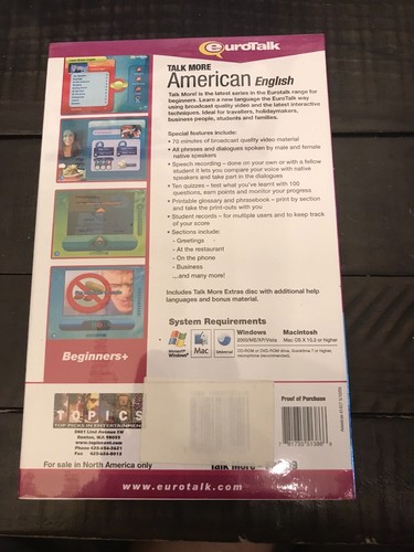 Eurotalk Learn American Software for PC or Mac Beginers + - Picture 2 of 2
