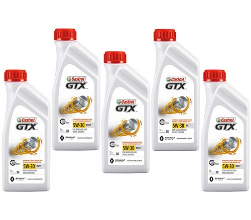 5 LT OLIO MOTORE 5W-30 CASTROL GTX RN17 Acea C3 RN17 Raccomandato Per ...