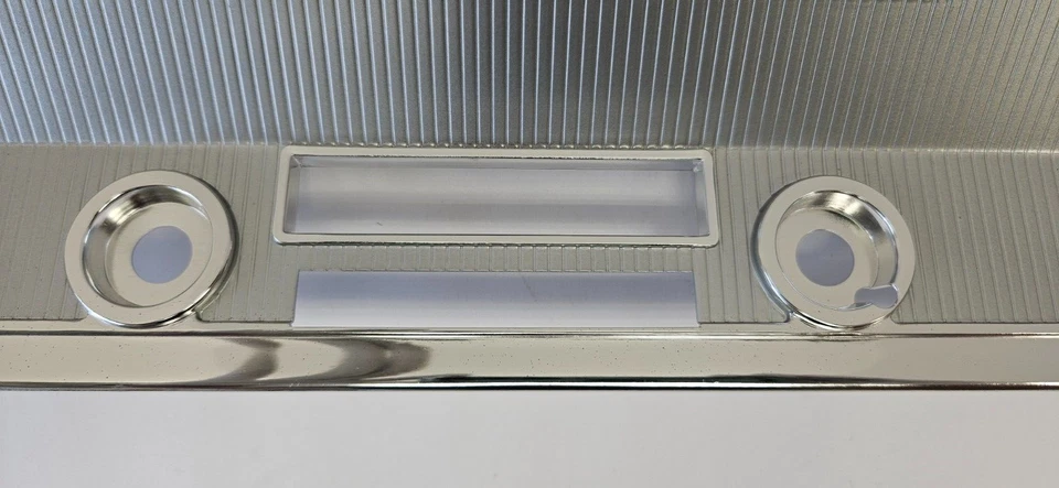 1967 Plymouth Valiant Signet Dashboard Heater Control & Radio Bezel NOS 2770565. - Image 4 of 4