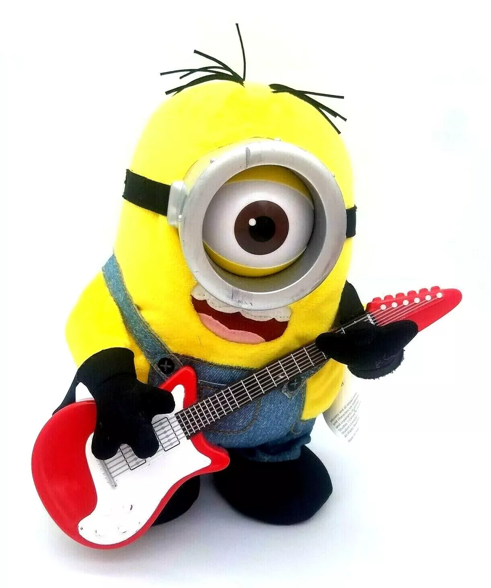Minion Rock N Roll Stuart Guitar Playing Electronic Plush Toy 9