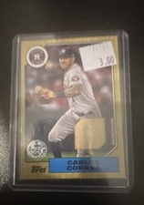 2022 Topps Series 1 - 1987 Topps Baseball Relics Carlos Correa #87R-CC (MEM)