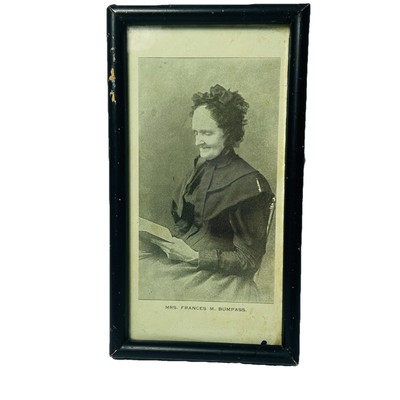 Mrs Frances M Bumpass Wood Framed Print 1800s NC Newspaper Publisher 4.5 X 8''