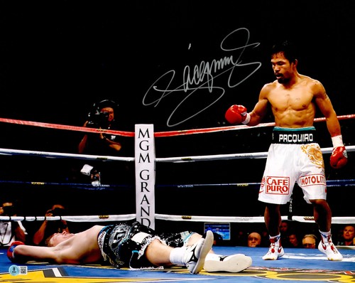 Manny Pacquiao Autographed 16x20 Photo Beckett BAS Witness