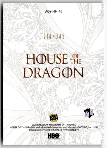 Kakawow Aura Game of Thrones 2025 AQY-HH-46 Baela Targaryen 214/345 - Picture 2 of 2