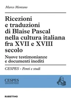 Marco Montano Ricezioni e traduzioni di Blaise Pascal nella cultura  (Paperback)