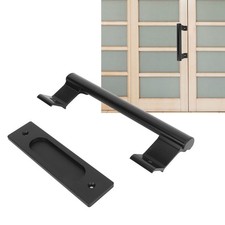 Sliding Door Handle Double Sided Universal Black Aluminum Alloy Barn Door AU
