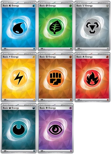 Pokemon Scarlet & Violet (2024) Basic Energy Cards Complete Set - All 8 Types
