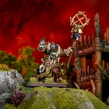 Ogre Warlock Kings of War Mantic Ogres Prophet of Pizza Jesus for Warhammer 28mm