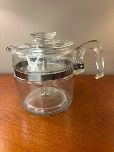 New ListingVTG Pyrex Flameware 6c. Percolator Coffee Pot, 7756-B Complete!  Some chips