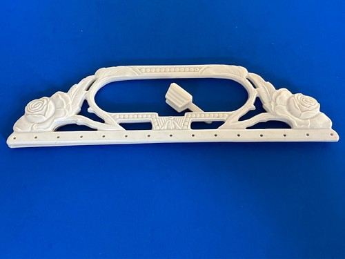 Celluloid Plastic Purse Handles Vintage Two-piece Handbag Frames w/ Floral Motif