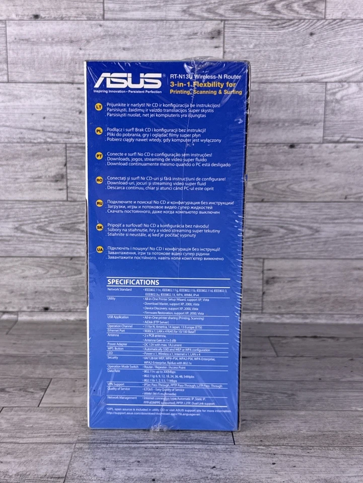 ASUS Wireless-N Router 300 Mbps SuperSpeed Model RT-N13U New In Box Sealed - Image 4 of 4
