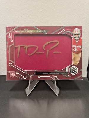 Tyrion Davis-Price Panini Elements Rookie Neon Material Signs /99 49ers NFL RC