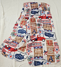 Patriotic Scarf 13 in x 60 in Home of the Brave, Stars Stripes