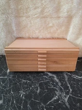 7 Elements 6 Drawer Wooden Storage Box for Art Pastels, Pencils, Brushes, Tools