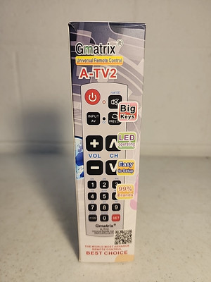Gmatrix Big Button Universal Remote Control - A-TV2 Big Keys