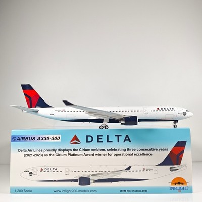 1:200 InFlight Delta Air Lines A330-300 N802NW  Airplane Diecast Plane Model