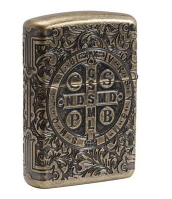 Zippo Constantine Winddichtes Feuerzeug im St. Benedict-Design 29719