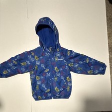 Columbia Multicolor Sketch Hooded Fleece Lined Jacket Blue 3T Full Zip
