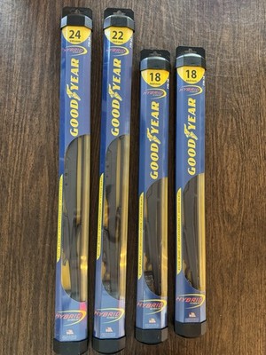 Lot of 4 Goodyear Hybrid Technology Wiper Blades 24, 22, 18, 18 Sealed