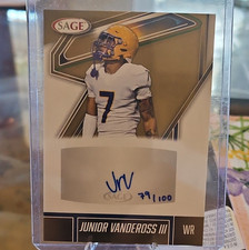SAGE 2025 Junior Vandeross III #A-JVIII Auto /100 Toledo Rockets Football
