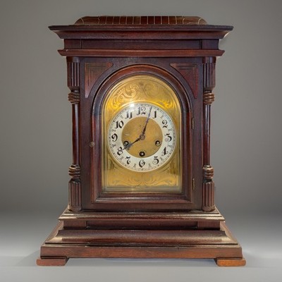 Antique Junghans German Bracket Mantel Clock- Westminster Quarter Strike Chimes
