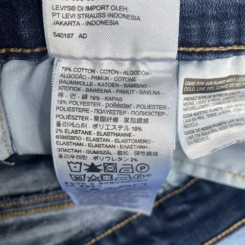Levis Denim Shorts Women's 26x6 Blue Stretch Comfort - Foto 11 di 12