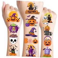 50 PCS Temporary Tattoos for Kids Themed Party Favors Halloween