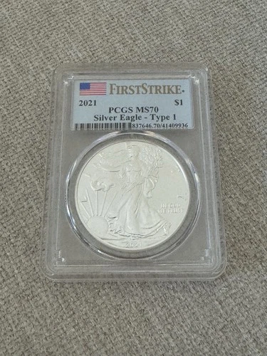 2021 PCGS MS70 Silver Eagle - Type 1 - FIRSTSTRIKE