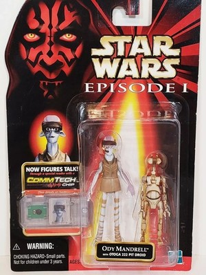 Star Wars Episode 1 Ody Mandrell Actionfigur Commtech Chip 1998 Hasbro Geschenk