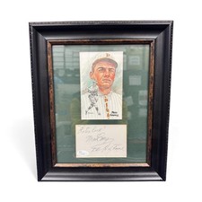 Max Carey Signed Custom 11'x13' Frame w/ 