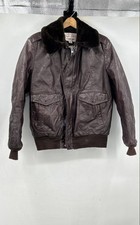 Grais Brown Angel Skin Nappa Leather USA Made Bomber Jacket Men's 40 Vintage A2