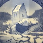 Royal Copenhagen Vintage Christmas Plate - 1966 Blackbird at Christmas Time — photo 3