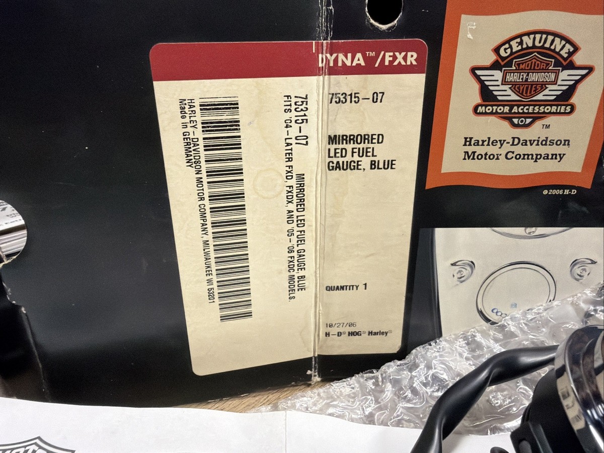 Harley Davidson 75315-07 Dyna Mirrored LED Fuel Gauge FXD FXDC