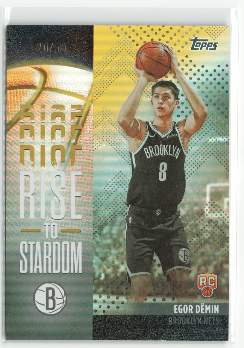 2025-26 Topps Basketball Egor Demin #RTS-8 Rise to Stardom Gold RC /50