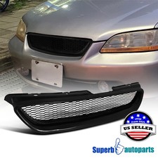Fits 1998-2002 Honda Accord 2dr T-r Type Hood Grill Mesh Grille Insert Black