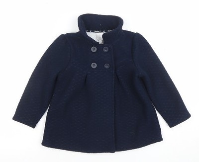 Jasper Conran Junior Mädchen Blue Pea Mantel 4-5 Jahre Zweireiher Winterjacke