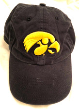 '47 Twins Iowa Hawkeyes Baseball Cap Hat Black Yellow Adult Medium The Franchise