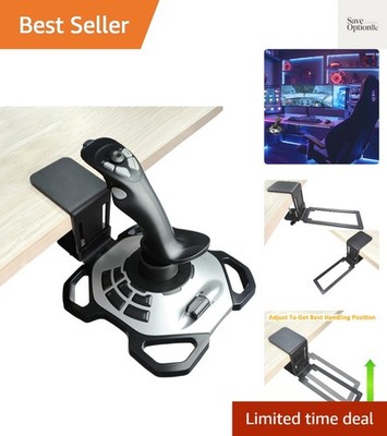 Sturdy Metal Desk Mount for Logitech G Extreme 3D Pro Joystick - Non-Slip Design