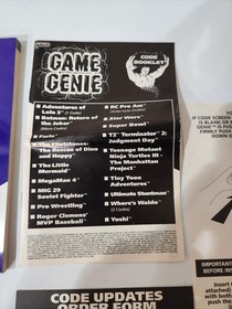 Game Genie For NES Nintendo Complete W/ Manual, Inserts, & Instruction Booklet