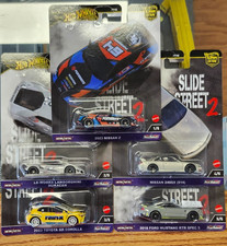 Hot Wheels Car Culture Slide Street 2 Complete Set of 5 with a pair of Nissans