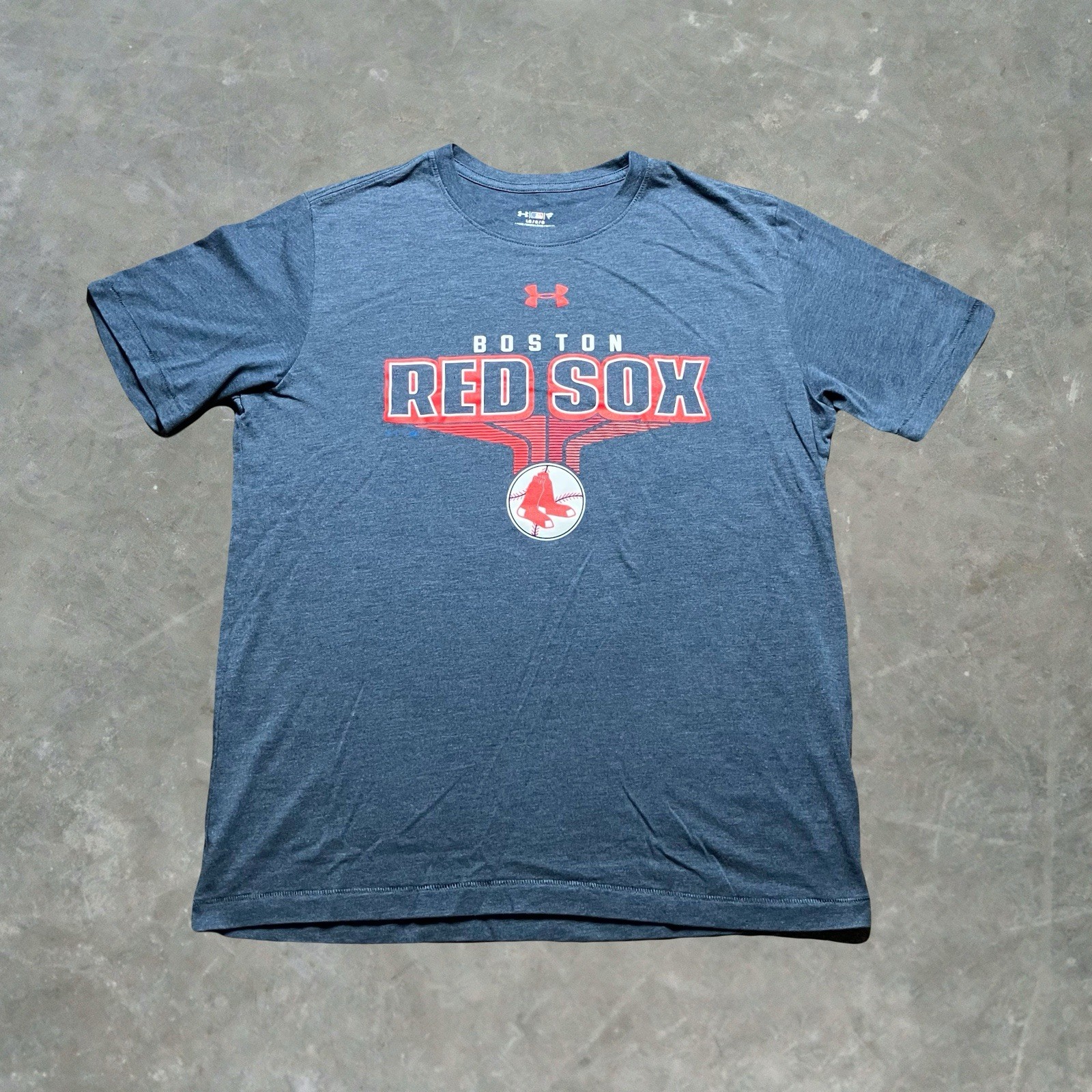 Under Armour Boston Red Sox Graphic T Shirt Mens Size Large Navy Blue MLB