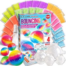 Big Bouncy Ball Kit for Kids, FunKidz DIY Ultimate Magic Bouncy Balls Making ...