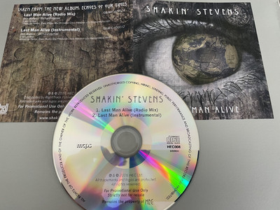 SHAKIN STEVENS ''LAST MAN ALIVE''  RARE MINT RIGHTTRACK RECORDS CD PROMO